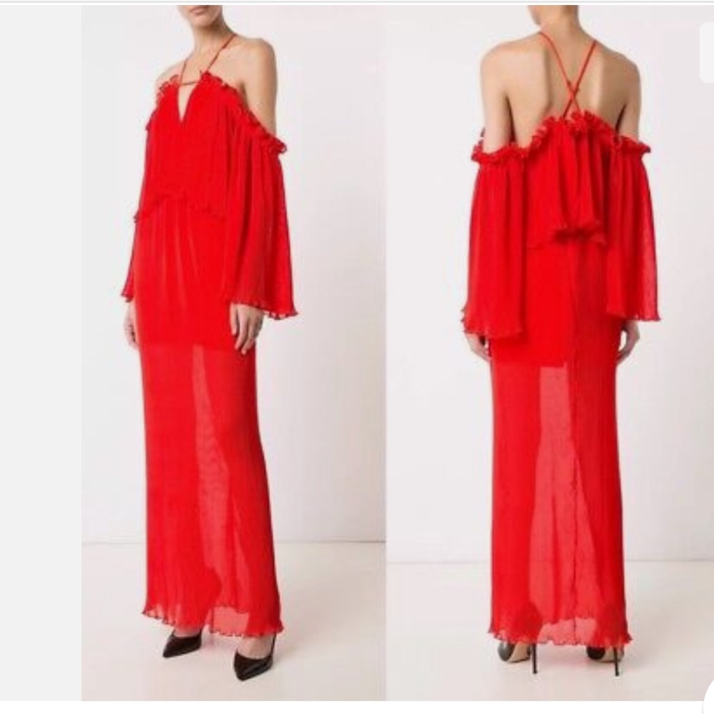 ❤️Alice McCall Red Liberty Off-Shoulder Maxi Dress❤️